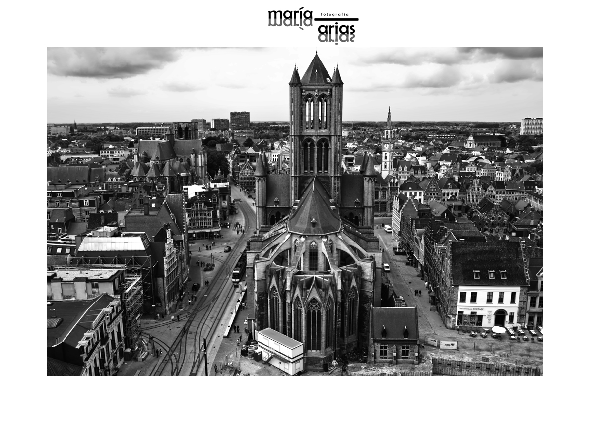 fotografía foto europa bélgica gante medieval construcción edificios iglesia catedral piedra ciudad